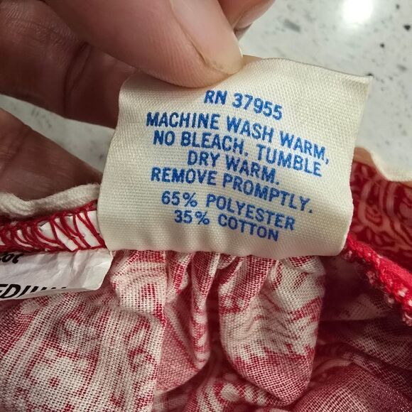 Paulyne of Arizona 3 pc Set Red Bandana Print size medium - Picture 8 of 9